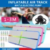 Çift Duvar Kumaş Şişme Airtrack Mat 3 M * 1 M * 0.1 M Yuvarlanan Parça Ücretsiz Pompa ile Ev Kullanımı Hava Kat Jimnastik Taekwondo Eğitim Yatak Yoga Spor Fitness