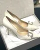 Élégant robe de mariée chaussures Saresa pompes bout pointu tissu femmes talons hauts de luxe dame parfaite fête temps EU35-42