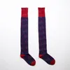 Классические буквы женские носки чулок зимы женские на коленном носке мягкие дышащие повседневные длинные чулки 6 цветов