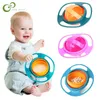 Universal Gyro Bowl Practical Design Children Rotary Balance Novelty Bowl 360 Rotate Spill-Proof Solid Baby Feeding Dishes ZXH H1111