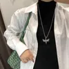 Mode smycken ny hajuku stil bön ängel hip hop hänge par tröja kedja romantiska smycken gåva Q0531