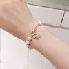 Beaded Strands Baroque Freshwater Pearl Bracelets For Women Retro Style Bee Zircon Light Luxury To Buckle Fashionable Elegant S7644289