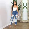 Frauen Jeans 2022 Harem Hosen Vintage Hohe Taille Frauen Freunde Streetwear Lose Ripped Patchwork Denim Hose Ganzkörperansicht Cowboy