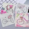 Wegwerp servies 10 stks Gegelde fiets bloem bedrukt servet papieren papier maagdelijk houten tissue voor bruiloftsfeestdecoratie