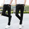 Wholesaleファッションスプリングサマーカジュアルブラックホワイトストリートウェアツイルズボン男性Pontallon Homme Skinny Pencil Pants 211108