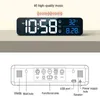 Digital Alarm Clock Voice Control Snooze Music LED Clock Temperature Date Display Table Clock Digital for Living Room Decor 211111