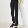 Amii minimalisme hiver pantalon pour femmes décontracté taille haute pantalon Streetwear mince épaissir noir pantalon femme bas 12160084 211115