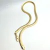 Łańcuchy Oszałamiające 24 -karatowe złoto Autentyczny GP 10 mm Skale węża węża węża solidnego kubańska naszyjnik Męso 24 234U