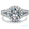 Schoonheidstest Positief 2ct 8mm D-e Moissanite Diamond Ring S925 Engagement Sieraden voor Vrouwen