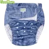 Goodbum Adult Cloth Diapers Reusable The Elderly Washable Diapers Breathable Incontinence Pants Pure Color The Adjustable 210312