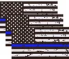 Reflective New Tattered Thin Blue Line US Flag Decal Stickers 5quot x 27quot American USA Flag Decal Sticker Vinyl Window Bum1854252