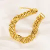 Women 18k Yellow Solid Fine Gold GF Wide Cuff Bracelet Link Fashion Metal Starlit Shape Urban99779881390017