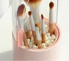 Makeup Brush Storage Box Organizer Cosmetics Läppstift Display Stand Ögonbryn Pencil Barrel Plaststoftålig Stor 210922