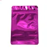 8.5 * 13 cm Doypack Violet Zip Lock Aluminium Papier Emballage Sac De Rangement Thermoscellable Stand Up Zipper Ziplcok Emballage Sacshaute qualité