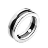 50%rabatt på mode titanstål kärleksring silver rosguld ring för älskare vita svarta keramiska par ring för gåva jers2322