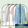 12 pièces/lot housses anti-poussière translucides vêtements de rangement sacs suspendus manteau vêtement protecteur costume étui anti-poussière sac de placard à fermeture éclair prix usine conception experte qualité