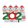 IN STOCK Whole Retail Polyresin 2021 Family of 2 Personalized Quarantine Christmas Tree Ornaments Decoration Xmas Keepsake Sou307W