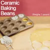 Nieuwe beste gebruiksvoorwerpen keramische bakbonen taart bakken kralen 1 pond taart gewichten met opbergtas Food grade keramische bakken tool Y200612