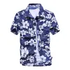 Mode Mens Hawaiian Shirt Male Casual Colorful Printed Beach Aloha Shirts Kort ärm plus storlek 5xl Camisa Hawaiana Hombre 220215