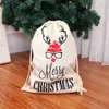 Decoraciones de fiesta de Navidad Santa Saca Bag Deer Drain String Canvas Candy Geskings Año Nuevo Xmas Decoración de interior en casa