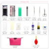 Ensemble d'extension de faux cils professionnels, greffage de cils, tampons pour les yeux, pincettes, anneau de colle, brosse, Kits de ruban avec Bag7386981