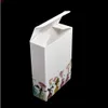 25pcs/Lot Składane białe papierowe opakowanie papierowe pudełko na pielęgnację skóry maska ​​w pakiecie pudełka z jedzeniem
