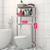 Over The Rack Stainless Steel Toilet Cabinet Shelving Kitchen Washing Machine Rack Bathroom Space Saver Shelf Organizer Holder Y200429