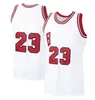 2022 Basketbolltröjor 23 Michael Mens Black White Red All Stitched