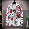 Men's Casual Shirts Fashion Men Floral Print Long Sleeve Flower Soft Fit Daily Holiday Hawaian Beach Dress Button Homme Youth Clothing