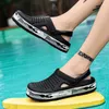 Outdoor Summer Sandals Mens Aqua Shoes 2021 Crocks New Breathable Male Beach Slippers Beach Fishing Water Hole Shoe PW042