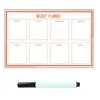 Väggklistermärken 1 Set Radera upprepade gånger whiteboard Home Week Grid Office3637167