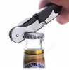 Stainless Steel Cork Screw Corkscrew Candy color Multi-Function Wine Bottle Cap Opener Double Hinge Waiters free fast sea shipping DAA74
