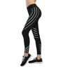 Completo da donna Leggings riflettenti Fitness Corsa Palestra Sport Yoga Pantaloni elasticizzati