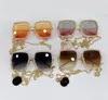Nouveaux lunettes de soleil mode 1033S Square Special Design Cadre Simple et populaire Style Verres de protection UV400 UV400 avec chaîne de lunettes en métal