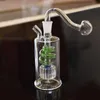 Draagbare Glaswerk Waterpijp Roken Kleurrijke Mini Glasbrander Bubbler Fles met 10mm Olie Kommen Percolater Bubbler Water Pijpen Tabak Kom Accessoires