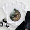 Kadın Giyim Seyahat Moda Baskı 90 S Trend Sevimli Kısa Kollu Yaz Giysileri Baskı Tişört Kadın Tee Üst Grafik T-shirt X0628