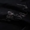 中国風のブランド半袖コットンドラゴン刺繍TシャツOネックスリム男性黒 - シャツオプスファッションメンズシャツ210813