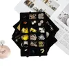 Jewelry Pouches Bags Black Drawer Velvet Storage Tray Ring Bracelet Gift Box Jewellery Organizer Earring Holder Display Case Toby22
