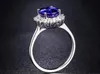 Yhamni 20ct Oval Sapphire Ring Party Elegancka biżuteria ślubna 925 Silver Wedding zaręczynowe pierścionki zaręczynowe dla kobiet R34518142113242285