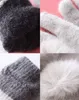 Design Women's Gloves for Winter and Autumn Cashmere Mittens Gloves with Lovely Fur Ball Outdoor sport warm Winter Gloves 555176n