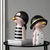 ARTLOVIN Style Nordique Personnage Figurines Enfants Modèle Soufflant Bubble Gum Statue Pour Salon Décoration Moderne Décoration De La Maison 210811