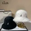 KANGOL Pelliccia di coniglio Cappello da pescatore Inverno Ultimo ricamo di canguro Cappello a cupola di marca Colori caramella Designer Luxury Panama Lady Cap X220214