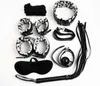 NXYSm bondage 7pcs/set Adults Games Suit Sex Handcuffs Ball Mouth Gag Rope Whip Kit SM Leopard Bondage Restraint Set Toy for Couples Woman 1126