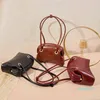 Shoulder Bags Fashion Niche Design Leather Handbags Retro Clip One-shoulder Underarm Bag Wild Simple Handbag