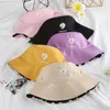 Floral Double Side Adult Summer Folding Bucket Hat Wide Brim Beach UV Protection Round Top Sunscreen Fisherman Cap Hats