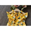 Kızlar Bohemiam Elbise Çocuklar Yaz Yeni Şifon Plaj Asılı Boyun Çiçek Elbiseler Kolsuz Giysileri Hat 210303 Dahil Çocuklar için