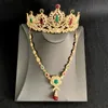 Earrings & Necklace Arab Moroccan Bridal Jewelry Set Crown Rhinestone National Wedding Bijoux 2021