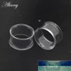 2 pcs branco preto transparente acrílico túnel plugue orelha gauges piercing Double curvo desperdício de sela laca jóias