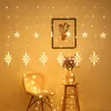 Strängar 2,5 m 12 LED North Star Lights String Twinkle Garlands EU Plug Christmas Lamps Holiday Party Wedding Decorative Fairy