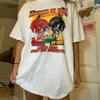 レディースファッションカジュアルショートスリーブロングTシャツ夏ルーズ特大スタイルインシシャツトッププラスサイズフィット女性210702